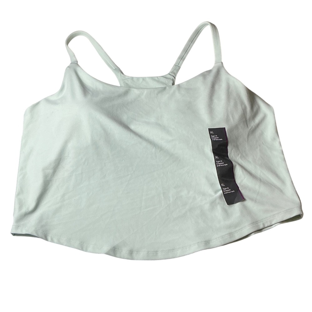 All In Motion Women's XL Cropped Tank Top Everyday Soft Mint Green